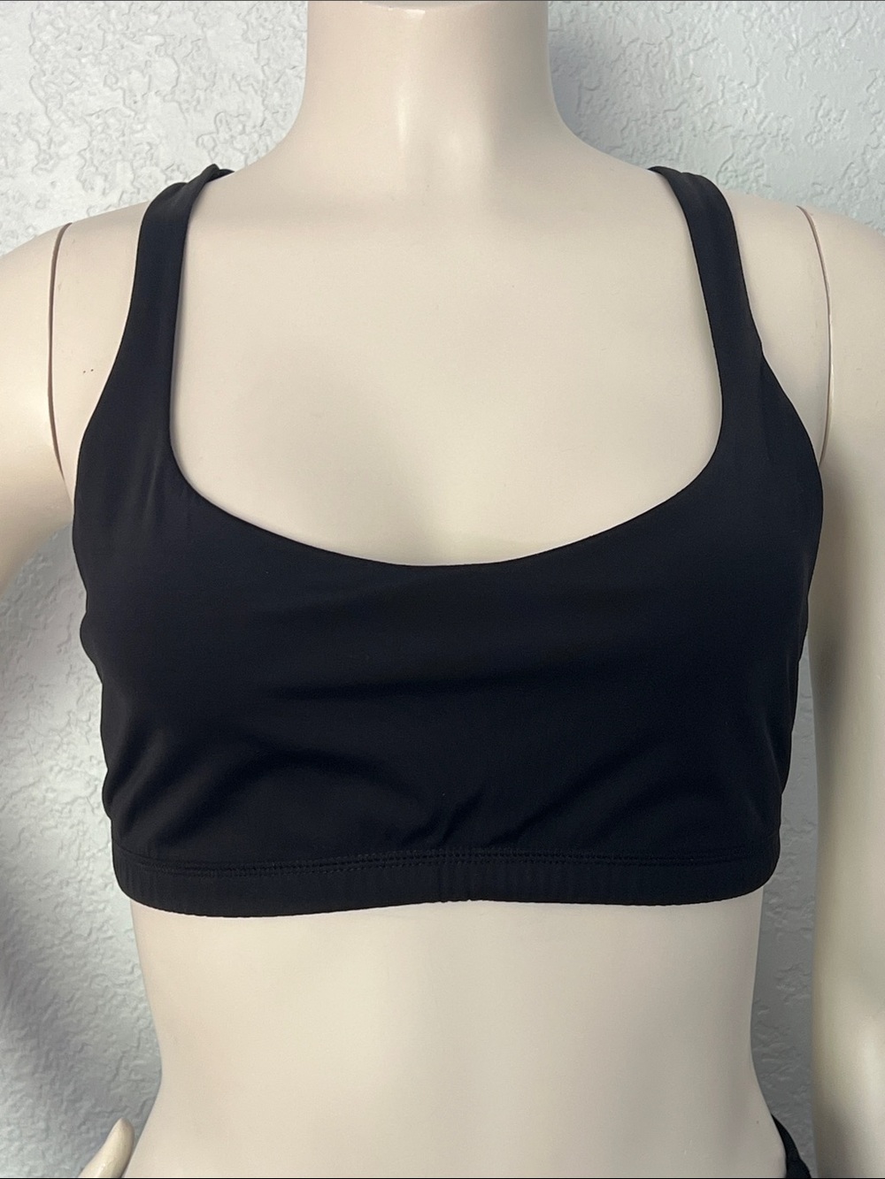 CRZ YOGA Nakedfeel Sports Bra Size L Black Criss Cross Strappy Back Workout